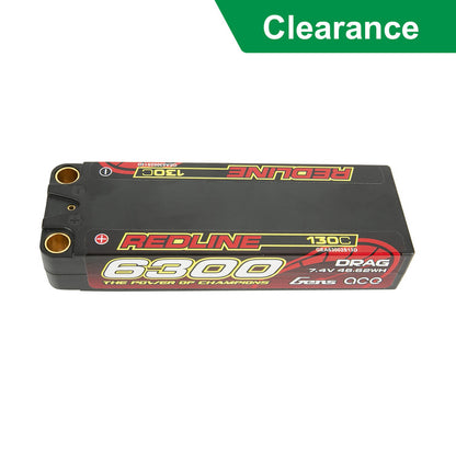 Gens ace Redline Drag Racing Series 6300mAh 7.4V 130C 2S2P HardCase Lipo Battery