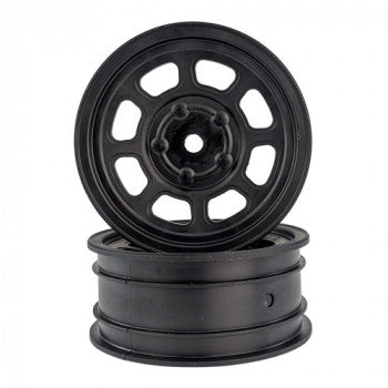 Speedway Buggy Wheels for Associated B6 / Customworks 4 / Front / Black / 4pcs