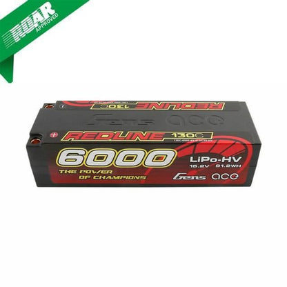 Gens ace 6000mAh 4S 130C 15.2V Redline Series HardCase HV Lipo Battery