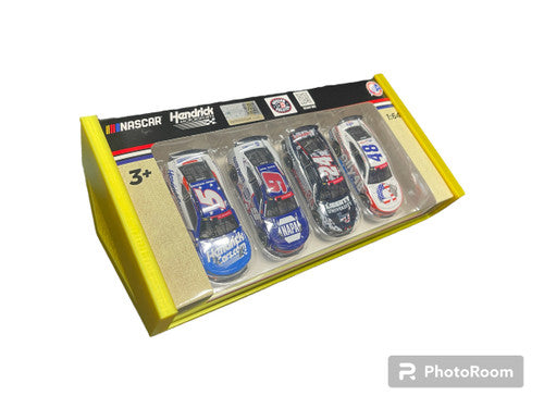 NASCAR 1/64 4 Car Set Display - Angled Shelf Desktop