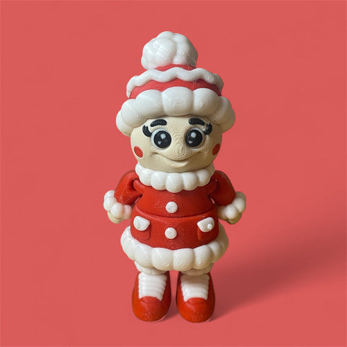 Flexi Articulatin Gingerbread Girl - 3D Printed Cute Gift Custom Colors