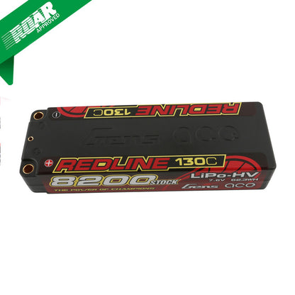 Gens ace 8200mAh 2S 7.6V 130C HardCase HV Redline Series Lipo Battery